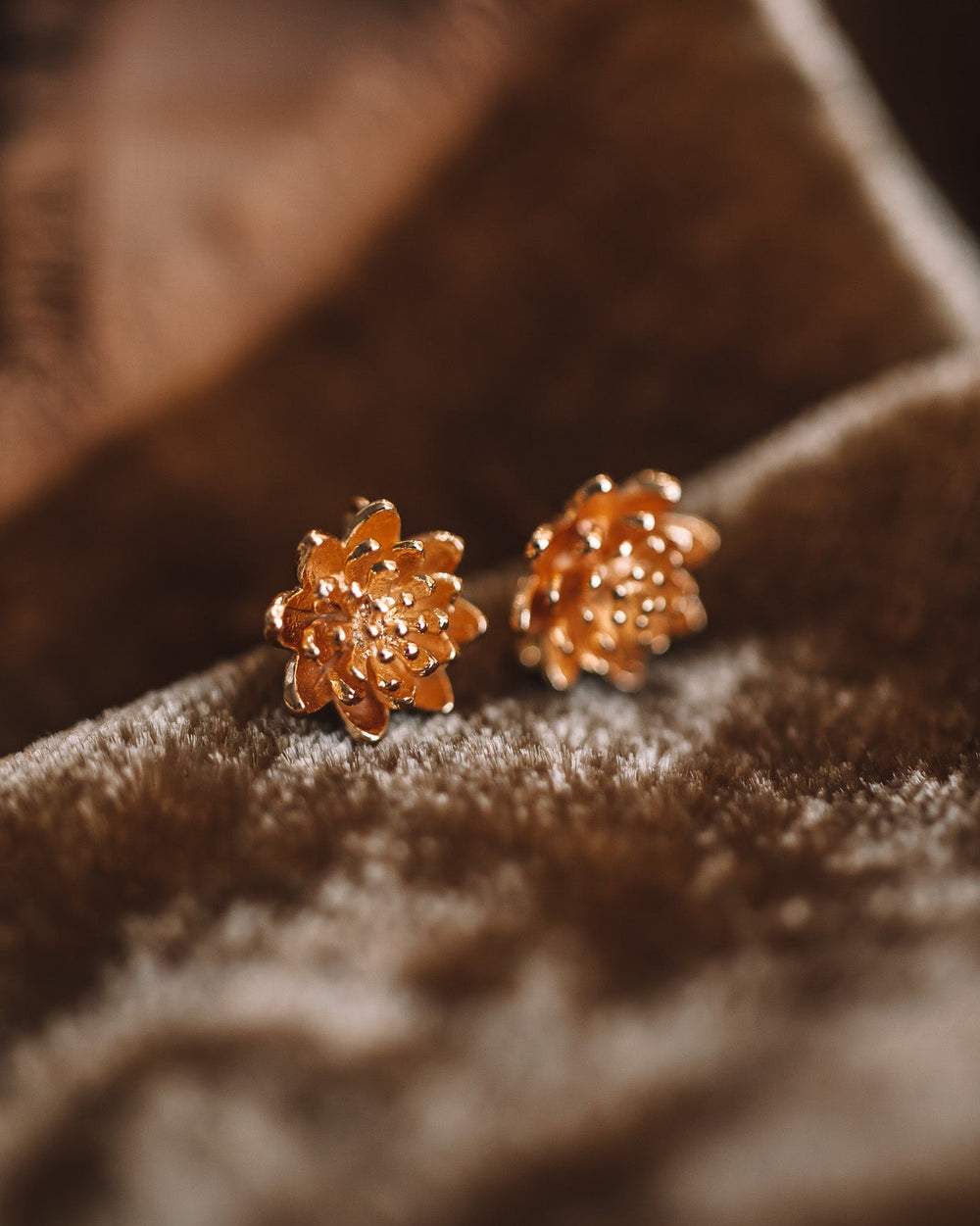 Autumn Flower Stud Earrings