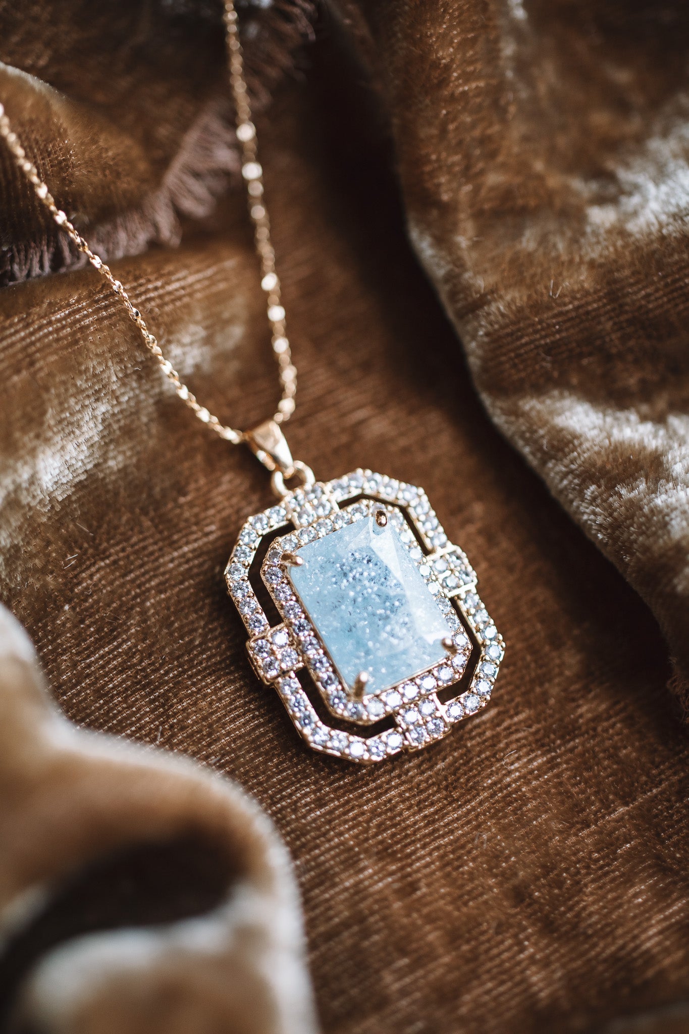 Statement Blue Sparkle Necklace