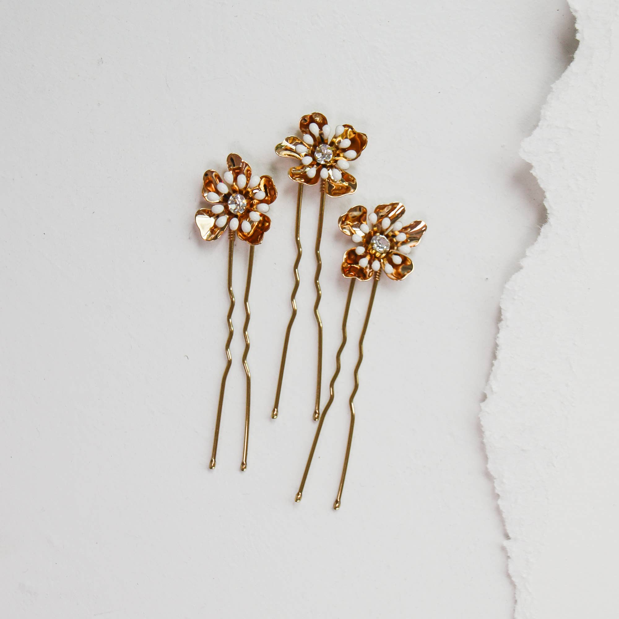 Gold Floral Hair Pins