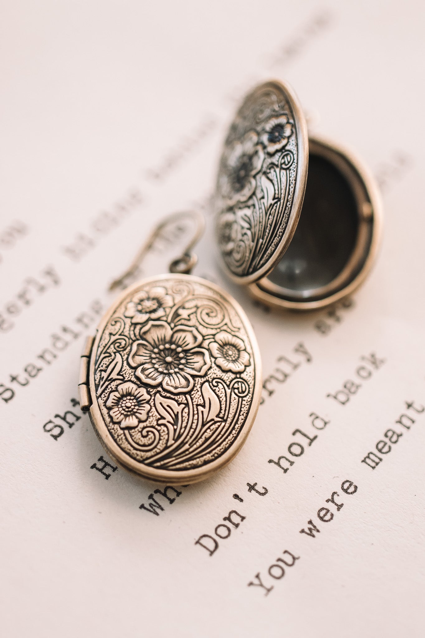 Statement Floral Locket Earrings