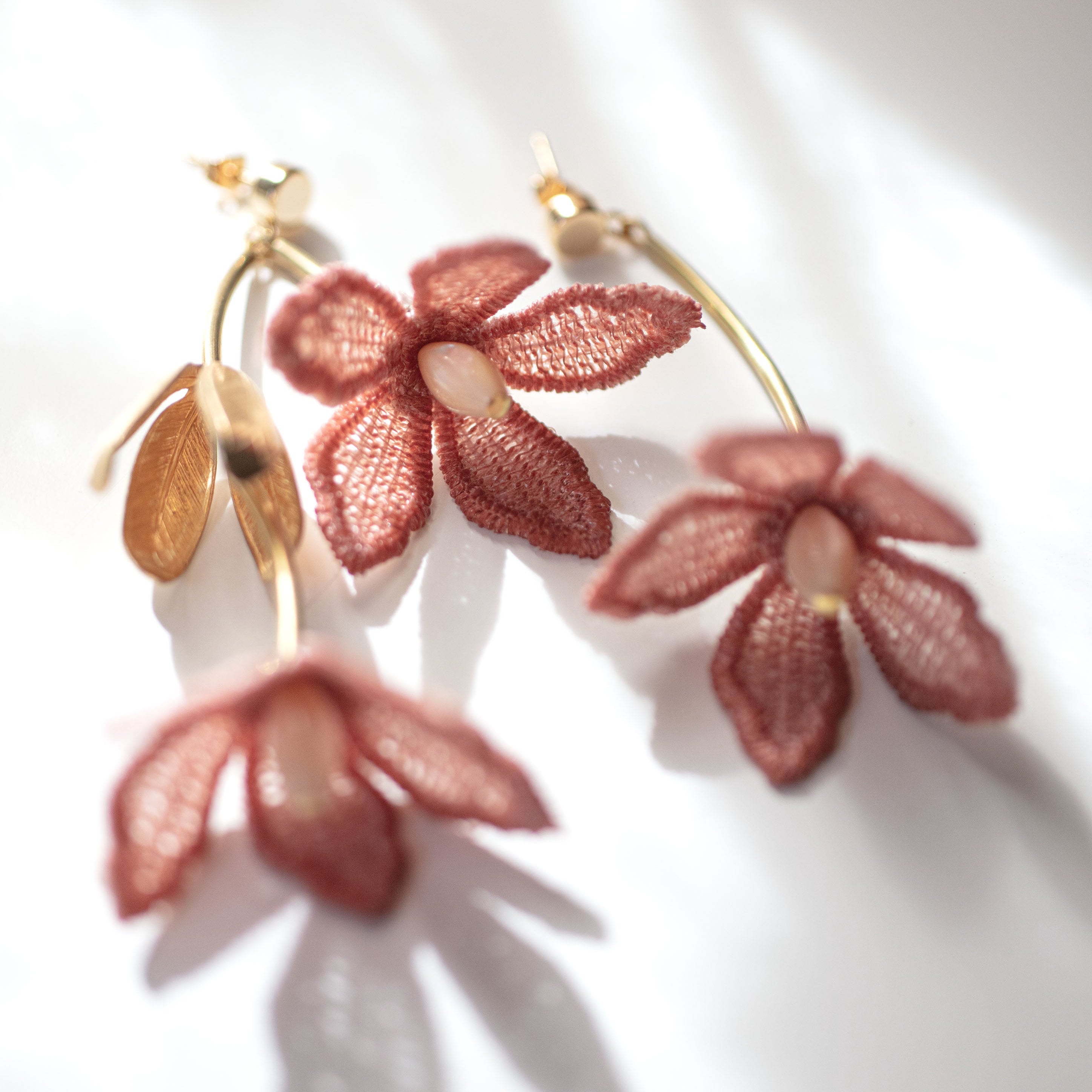 Tiare Earrings Desert Rose Dusty Pink 1