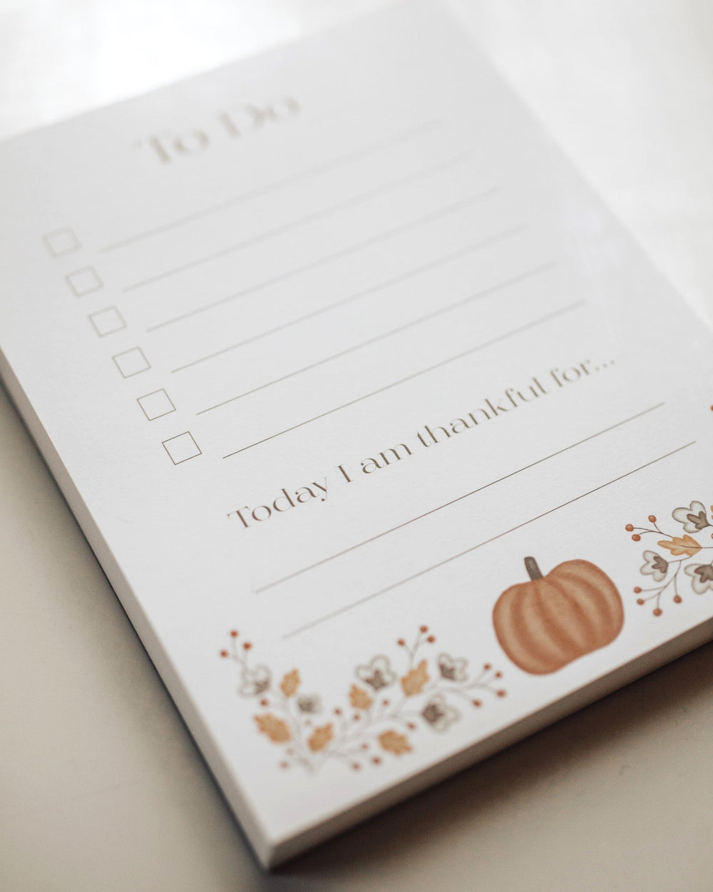 Autumn Gratitude Notepad