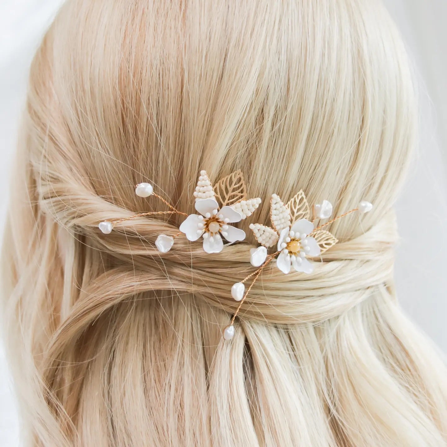 white flower sprigs