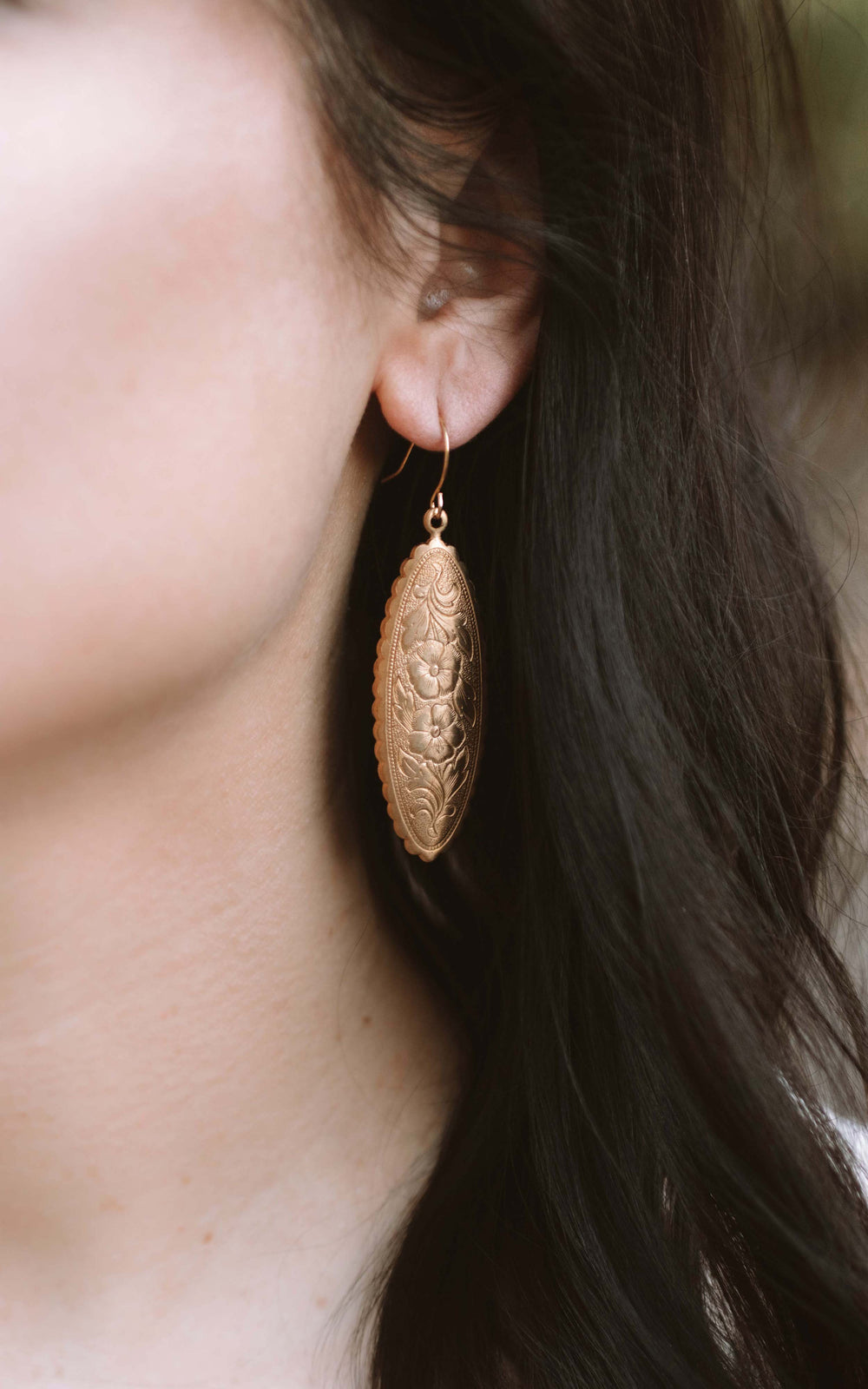 Vintage Floral Motif Earrings